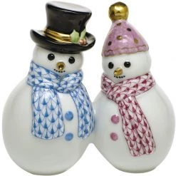Herend Snowman Couple