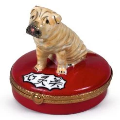 Scully & Scully Sitting Shar Pei Limoges Box