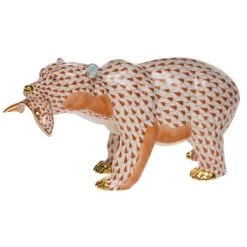 Herend Grizzly Bear With Fish