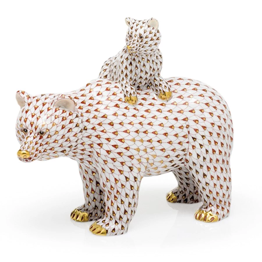 Herend Reserve Grizzly Bear & Baby 3 Herend Reserve Grizzly Bear & Baby