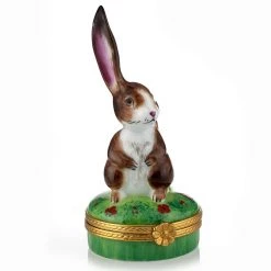 Scully & Scully Rabbit With Ear Up Limoges Box