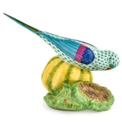 Herend Parakeet On Plant -Collectibles Sales Store unnamed file 3191