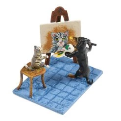 Scully & Scully Austrian Bronze Dachshund Paints Cat