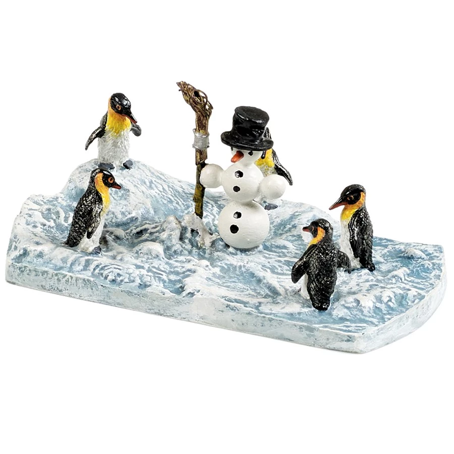 Scully & Scully Austrian Bronze Penguins With Snowman 3 Scully & Scully Austrian Bronze Penguins With Snowman