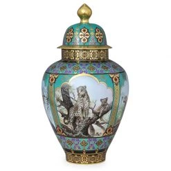 Herend Reserve Arabian Leopards Vase