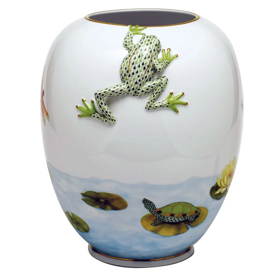Herend Reserve Aquatic Garden Vase 3 Herend Reserve Aquatic Garden Vase