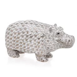 Herend Platinum Hippo