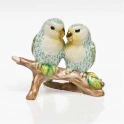 Herend Lovebirds On Branch