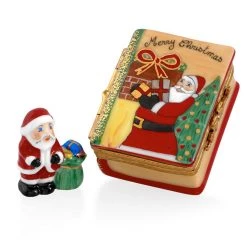 Scully & Scully Santa Book With Separate Santa Limoges Box