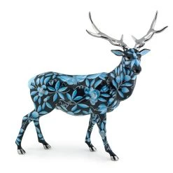 Herend Reserve Elk, Black, Blue & Platinum