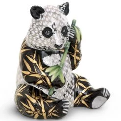 Herend Panda With Bamboo
