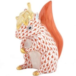 Herend Squirrel With Leaf