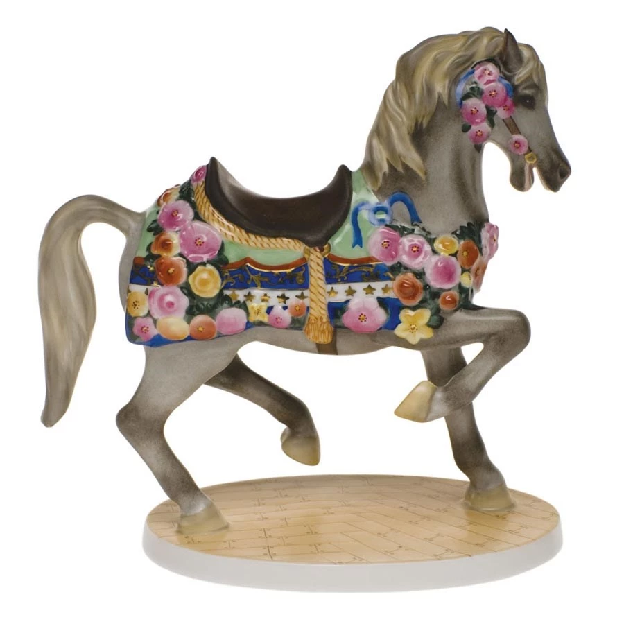 Herend Carousel Horse Natural 3 Herend Carousel Horse Natural