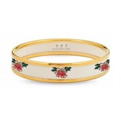 Halcyon Days Ivory Holiday Bells Handpainted Bangles