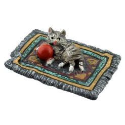 Scully & Scully Austrian Bronze Cat On Rug