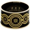 Halcyon Days Floral Mosaic Gold & Black Bangle -Collectibles Sales Store unnamed file 3822