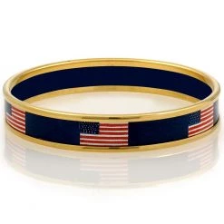 Halcyon Days Patriotic On Blue Bangles