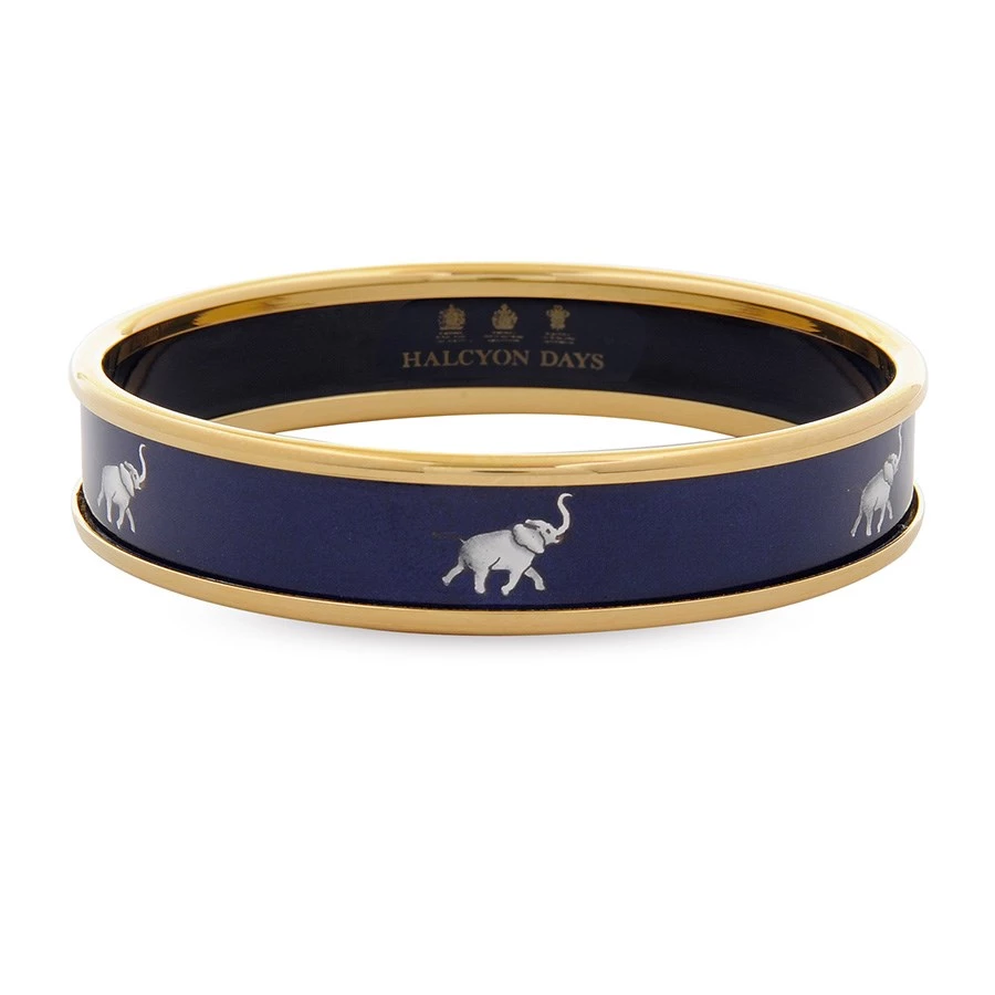 Halcyon Days Elephant On Navy Bangles 4 Halcyon Days Elephant On Navy Bangles - Image 2
