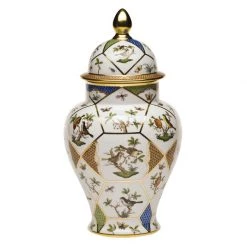 Herend Reserve Rothschild Bird Covered Urn