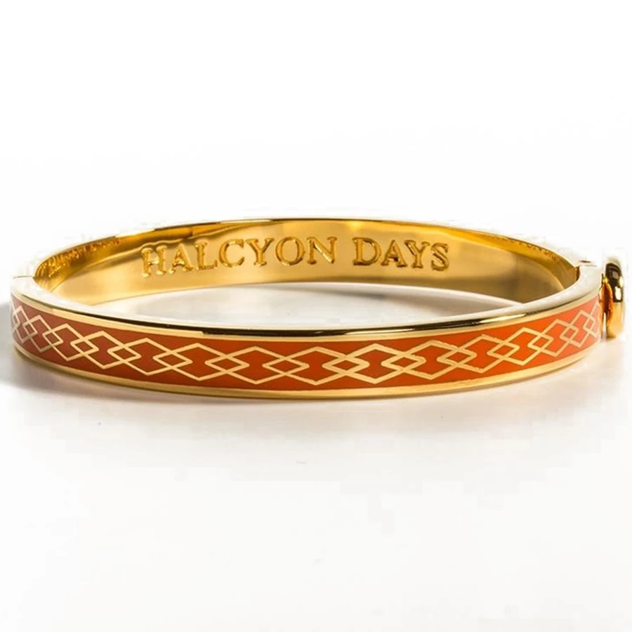 Halcyon Days Skinny Parterre Chain Hinged Bangles, 6mm 6 Halcyon Days Skinny Parterre Chain Hinged Bangles, 6mm - Image 4