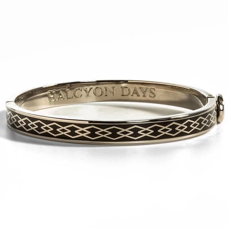 Halcyon Days Skinny Parterre Chain Hinged Bangles, 6mm 7 Halcyon Days Skinny Parterre Chain Hinged Bangles, 6mm - Image 5