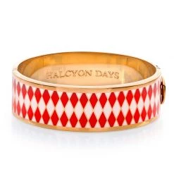Halcyon Days Wide Parterre Hinged Bangles, 19mm