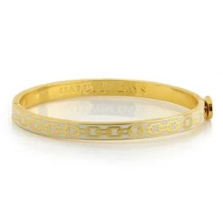 Halcyon Days Skinny Chain Enamel Hinged Bangles
