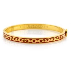 Halcyon Days Skinny Chain Enamel Hinged Bangles -Collectibles Sales Store unnamed file 3894