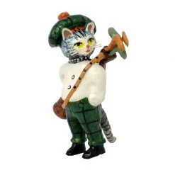 Scully & Scully Austrian Bronze Cat Golfer