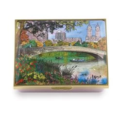 Halcyon Days Spring In Central Park Enamel Box