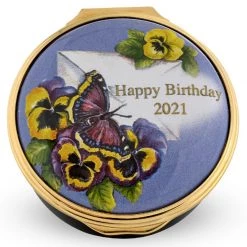 Halcyon Days 2021 Happy Birthday Enamel Box