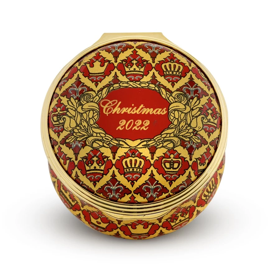 Halcyon Days 2022 Christmas Enamel Box 3 Halcyon Days 2022 Christmas Enamel Box