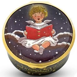 Halcyon Days "O Come All Ye Faithful" Cherub Music Box