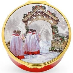 Halcyon Days "O Come All Ye Faithful" Christmas Morning Music Box