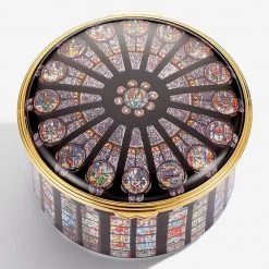 Halcyon Days Rose Window Of Notre Dame Musical Box