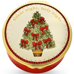 Halcyon Days "Silent Night" Music Box With Christmas Tree