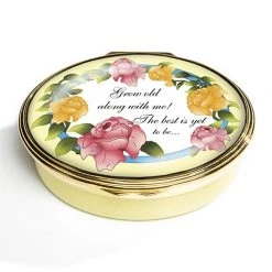 Halcyon Days Grow Old Along With Me Enamel Box