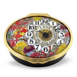 Halcyon Days Turn Back The Clock Enamel Box