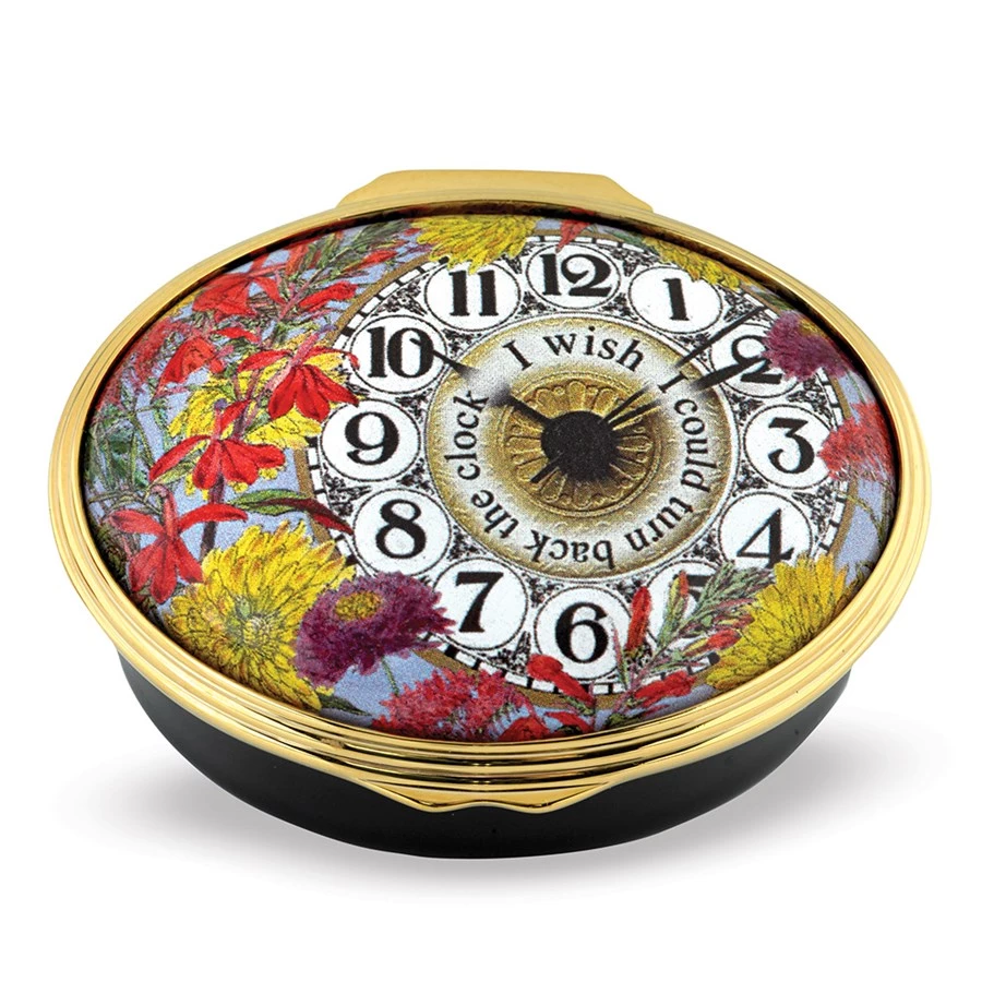 Halcyon Days Turn Back The Clock Enamel Box 4 Halcyon Days Turn Back The Clock Enamel Box - Image 2