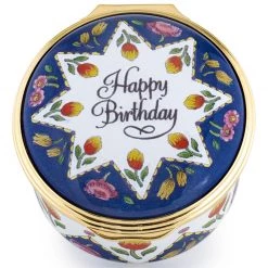Halcyon Days Happy Birthday Star Enamel Box