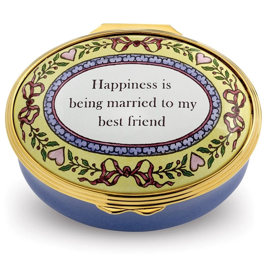 Halcyon Days Happiness Is Being Married Enamel Box 3 Halcyon Days Happiness Is Being Married Enamel Box