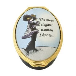 Halcyon Days The Most Elegant Woman I Know Enamel Box