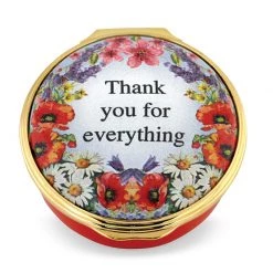 Halcyon Days Thank You For Everything Enamel Box