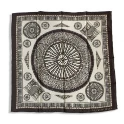 Halcyon Days Royal Albert Hall Black Silk Scarf