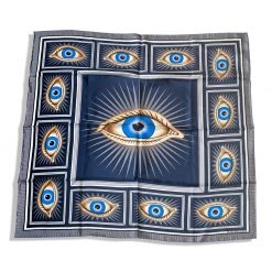 Halcyon Days Gladys Deacon Navy Silk Scarf
