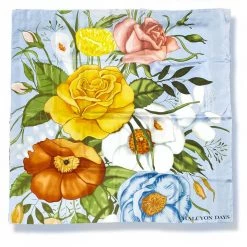 Halcyon Days English Garden Forget-Me-Not Scarf, Blue