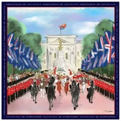 Halcyon Days Platinum Jubilee Mall Celebration Silk Scarf