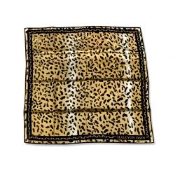 Halcyon Days Tug Rice Leopard Silk Scarf