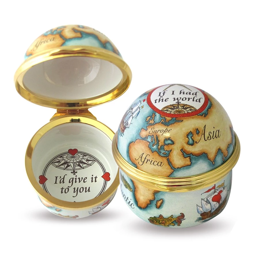 Halcyon Days "If I Had The World I'd Give It To You" Enamel Box 3 Halcyon Days "If I Had The World I'd Give It To You" Enamel Box