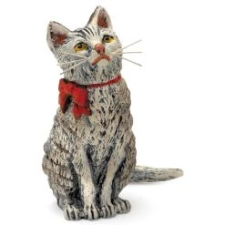 Scully & Scully Austrian Bronze Cat With Red Bow